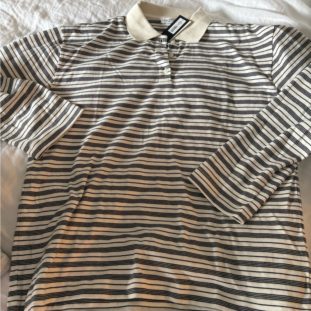 Babaton Striped Black and Cream Long Sleeve Top